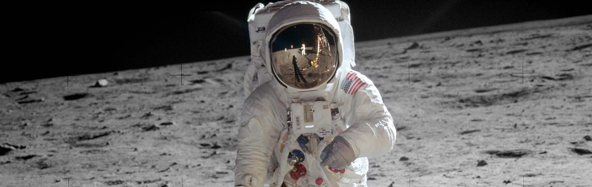 Buzz Aldrin på månpromenad