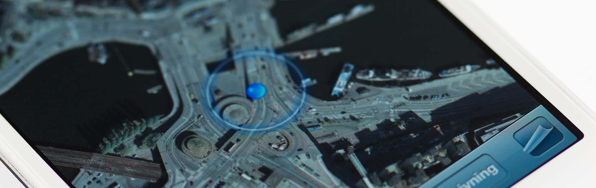 Närbild på en gps-karta