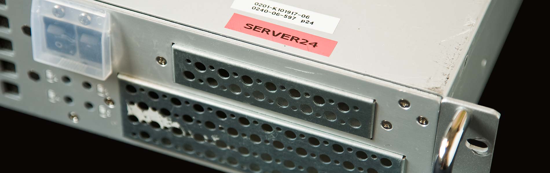 Närbild på en server