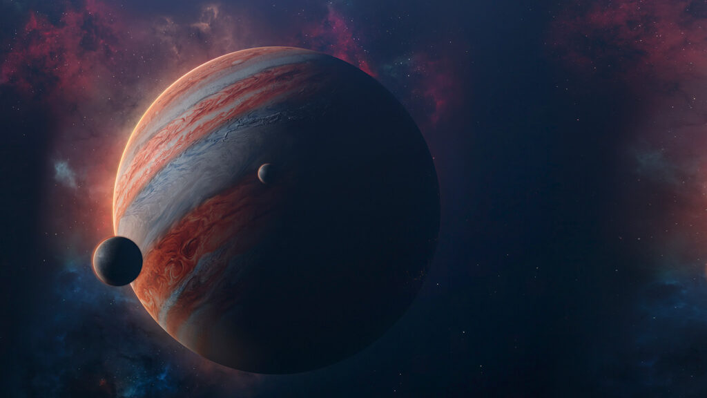 Big red planet in the milky way